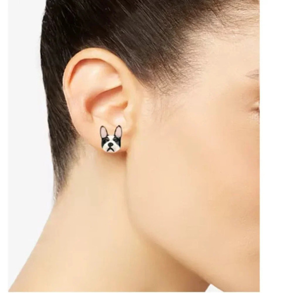 Betsey Johnson Gold - Toned Bulldog Stud Earrings - Picture 2 of 2